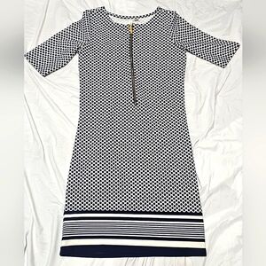 Tacera Polka Dot and Striped Dress